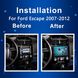 Штатна автомагнітола Ford Escape 2007-2012 Carplay Android Nanox 1207 Android 14 9 дюймів, 2860 фото 2