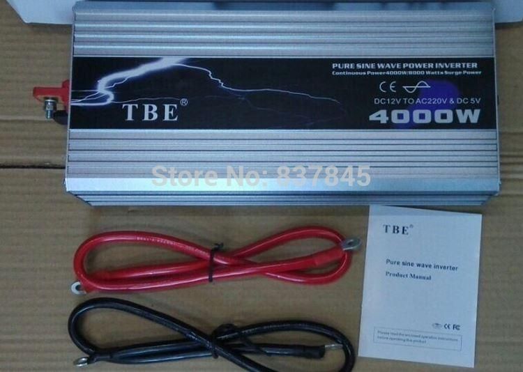 Інвертор перетворювач напруги 12 в - 220 4000W -8000W Pure Sine Wave 4000 TBE чистий синус 1723756137 фото