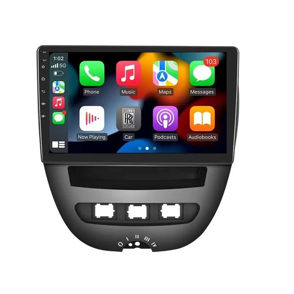 Standard car radio Nanox 1071 Peugeot 107 Toyota Aygo Citroen C1 2005-2014 Android 14 with 9 inch screen